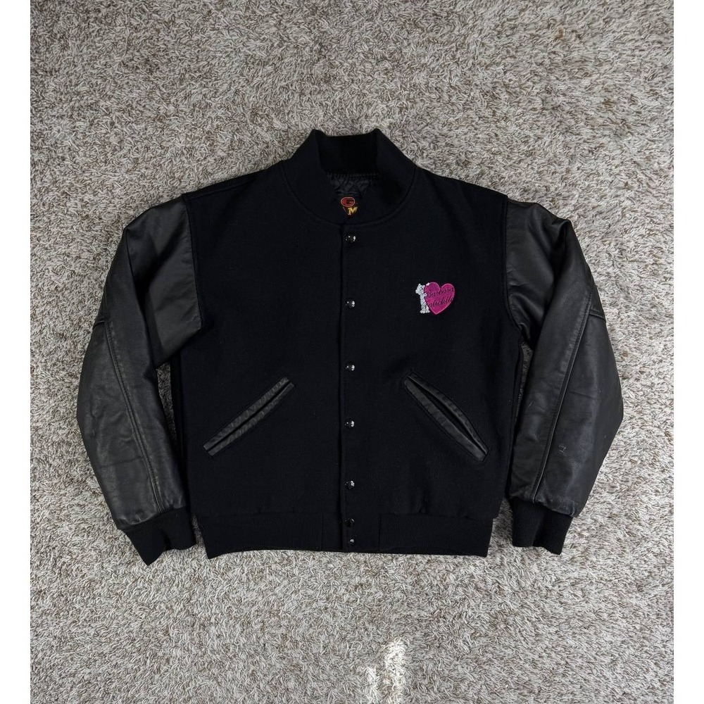 Vintage GAME Sportswear Barbara Fairchild Varsity Jacket Black Small